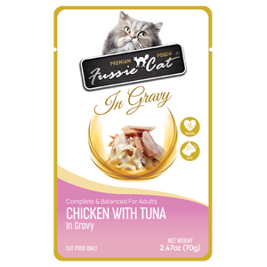 Fussie Cat - Chicken & Tuna in Gravy 2.47oz Pouch