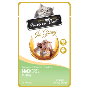 Fussie Cat - Mackeral in Gravy 2.47oz Pouch