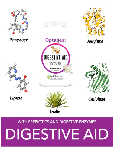 Inclover - Optagest Plant Based Prebiotics & Digestive Enzymes for Dogs & Cats