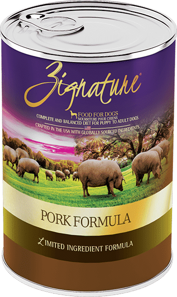 Zignature pork on sale dog food ingredients