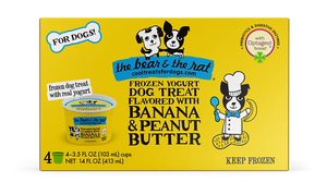 The Bear and The Rat - Banana & Peanut Butter Frozen Yogurt Dog Treat - PICK UP ONLY
