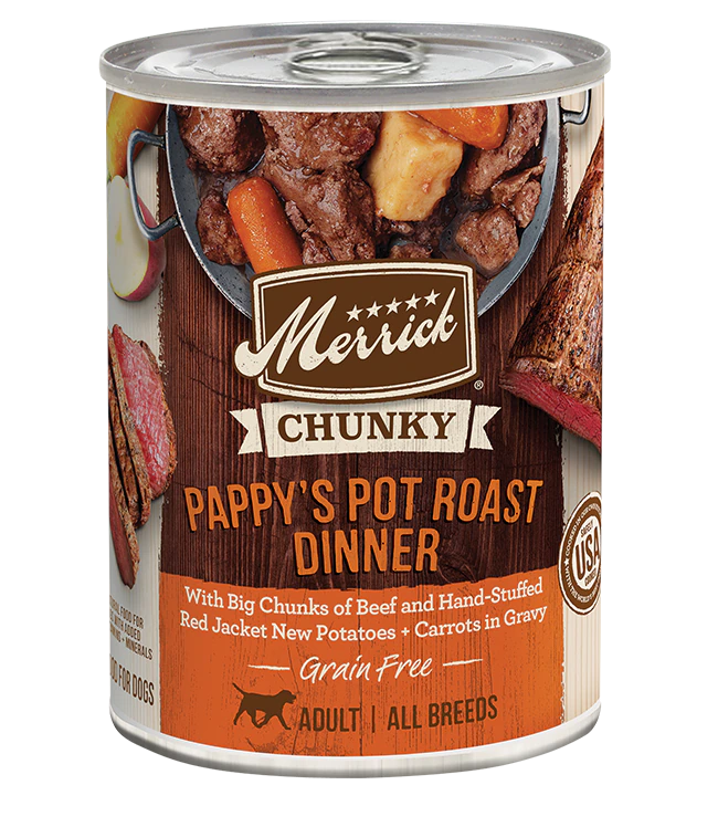 Merrick canned top puppy food