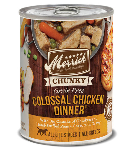 Merrick - Chunky Grain Free Colossal Chicken Dinner in Gravy Wet Dog Food