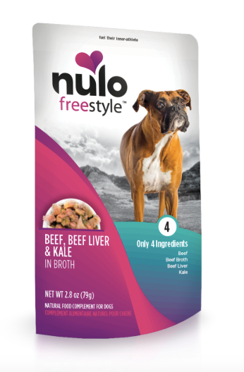 Nulo Freestyle Beef Liver Kale in Broth Wet Dog Food Des