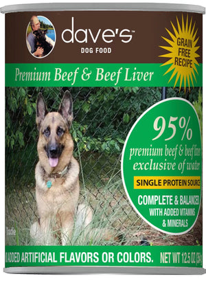 Dave's - 95% Premium Meats Beef & Beef Liver Wet Dog Food