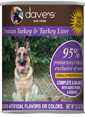 Dave's - 95% Premium Meats Turkey & Turkey Liver Wet Dog Food