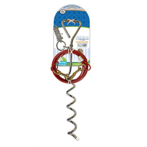 Four Paws - Walk-About Combo Dog Tie-Out Stake With Cable