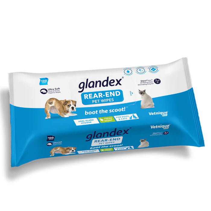 Glandex - Anal Gland Hygienic Pet Wipes for Cats & Dogs