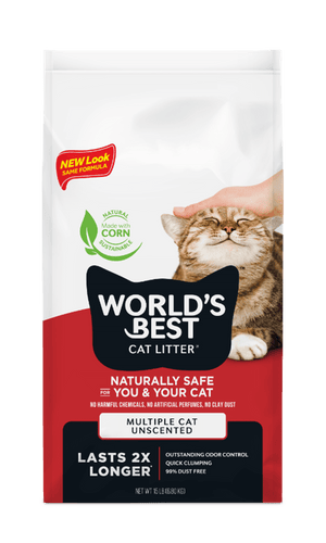 World's Best Cat Litter -Multiple Cat Unscented Cat Litter