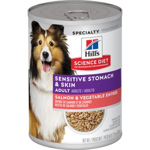 Hill's Science Diet - Adult Sensitive Stomach & Skin Salmon & Vegetable Entrée Wet Dog Food
