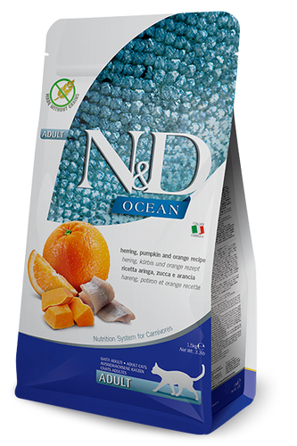 Farmina - N&D Herring, Pumpkin and Orange Recipe Dry Cat Food