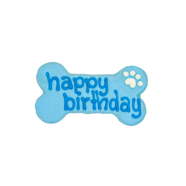 Bosco & Roxy's - Happy Birthday Bone 6" Blue Dog Treat