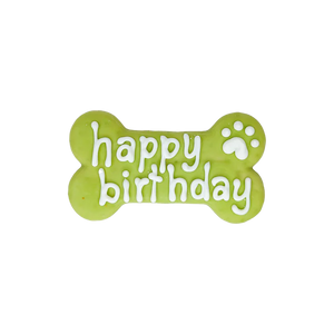 Bosco & Roxy's - Happy Birthday Bone 6" Green Dog Treat
