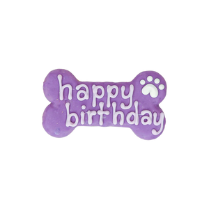 Bosco & Roxy's - Happy Birthday Bone 6" Violet Dog Treat