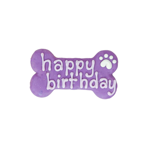 Bosco & Roxy's - Happy Birthday Bone 6 Violet Dog Treat