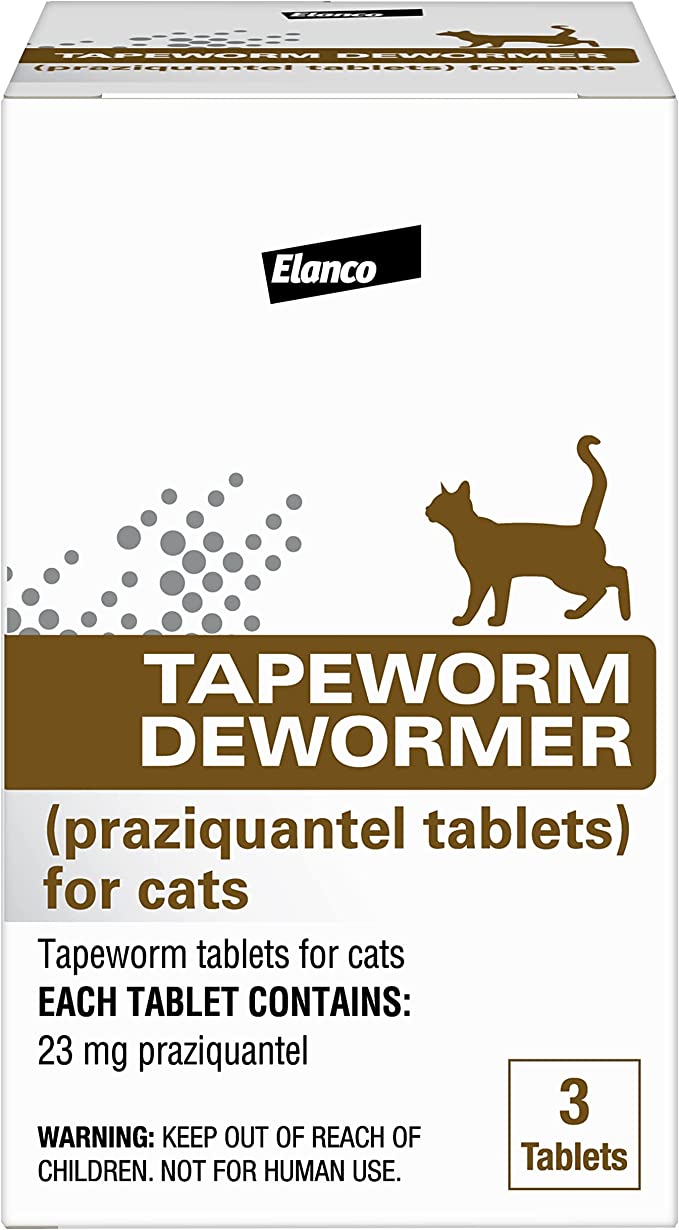 Elanco - Tapeworm Dewormer (praziquantel tablets) for Cats and Kittens