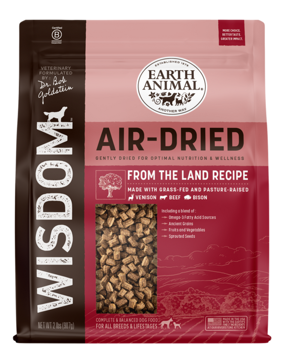 Earth Animal - Wisdom Air-Dried From the Land Recipe Dog Food
