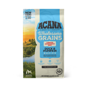 Acana - Wholesome Grains, Duck & Pumpkin Recipe, Limited Ingredient Diet Dry Dog Food