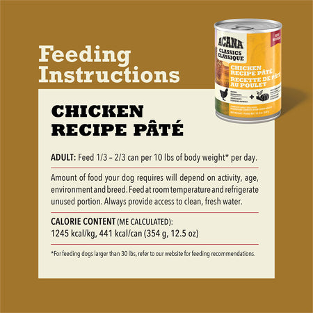 Acana - Classics Pate, Chicken Recipe Wet Dog Food