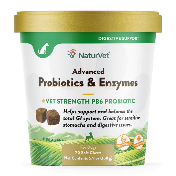 NaturVet - Advanced Probiotics & Enzymes Soft Chew for Dogs