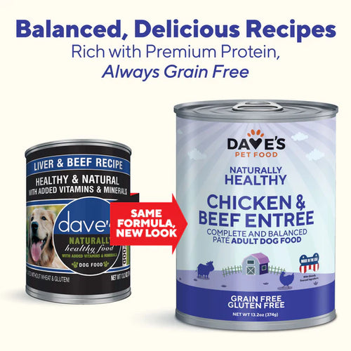 Dave's Pet Food - Naturally Healthy Liver & Beef Recipe Wet Dog Food