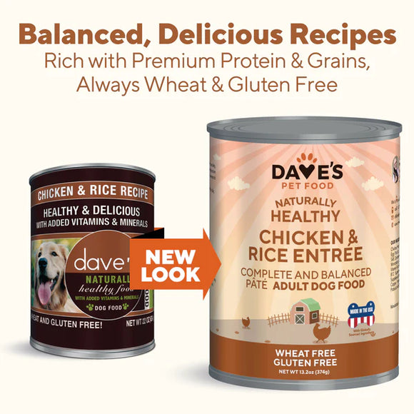 Dave's Pet Food - Naturally Healthy Chicken & Rice Recipe Wet Dog Food