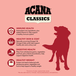 Acana - Classics, Beef and Barley Recipe Dry Dog Food