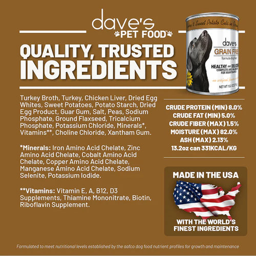 Dave's Pet Food - Stewlicious Turkey & Sweet Potato Stew Dog Food