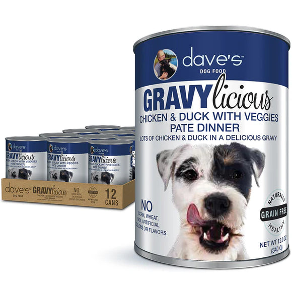 Dave's Pet Food - Gravylicious Chicken & Duck with Veggies Pate Dinner Wet Dog Food
