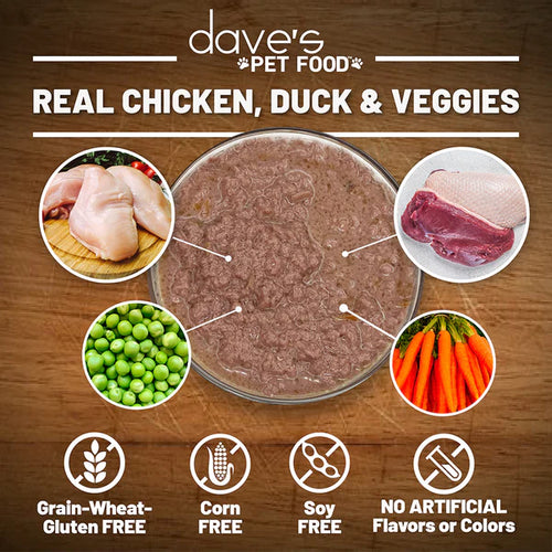 Dave's Pet Food - Gravylicious Chicken & Duck with Veggies Pate Dinner Wet Dog Food
