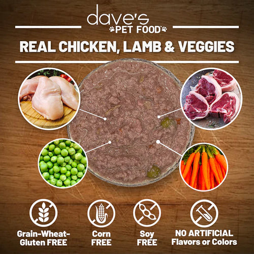 Dave's Pet Food - Gravylicious Lamb & Veggies Pate Dinner Wet Dog Food