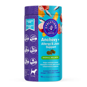 NaturVet - Evolutions Anchovy plus Allergy & Joint Support Soft Chews for Dogs