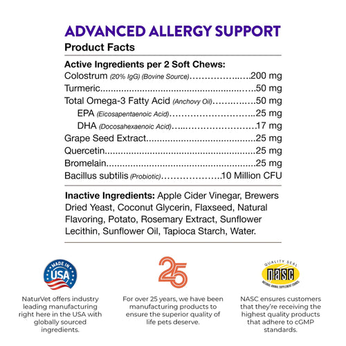 NaturVet - Evolutions Advanced Allergy Support for Dogs