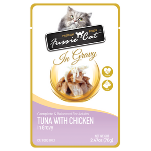 Fussie Cat - Tuna & Chicken in Gravy 2.47oz Pouch