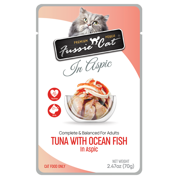 Fussie Cat - Tuna & Ocean Fish in Aspic 2.47oz Pouch