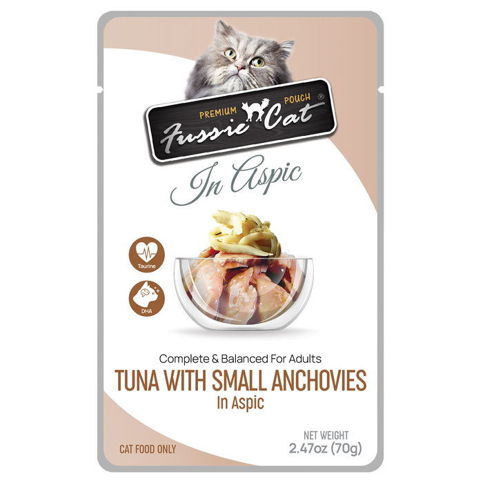 Fussie Cat - Tuna & Small Anchovy in Aspic 2.47oz Pouch