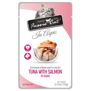 Fussie Cat - Tuna & Salmon in Aspic 2.47oz Pouch