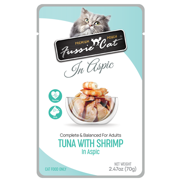 Fussie Cat - Tuna & Shrimp in Aspic 2.47oz Pouch