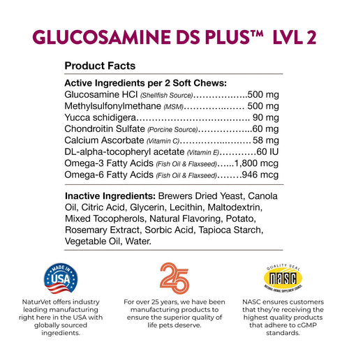NaturVet - Glucosamine DS Plus Soft Chews for Dogs