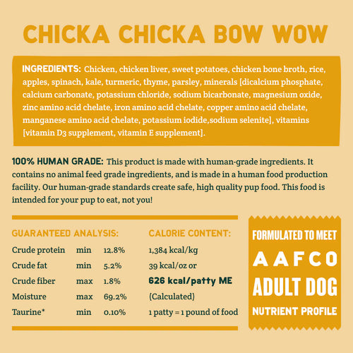 A Pup Above - Chicka Chicka Bow Wow Dog Food - PICK UP ONLY