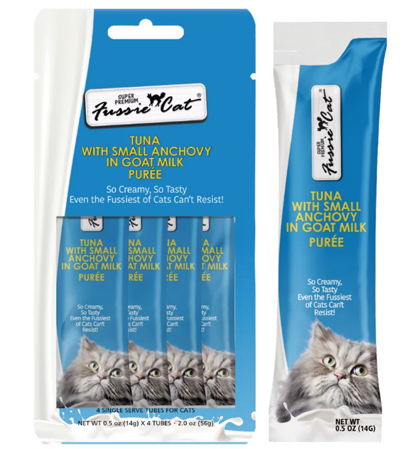 Fussie Cat - Tuna with Small Anchovies in Goat Milk Purée Cat Treat