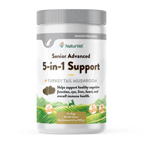 NaturVet - Senior Advanced 5-in-1 Support Soft Chews for Dogs