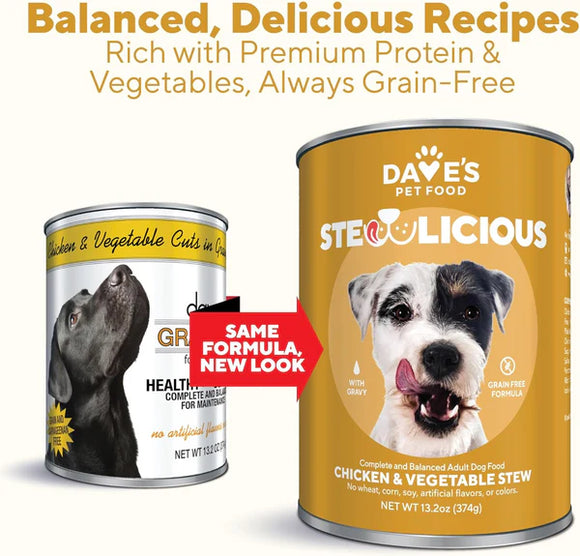 Dave's Pet Food - Stewlicious Chicken & Vegetable Stew Wet Dog Food