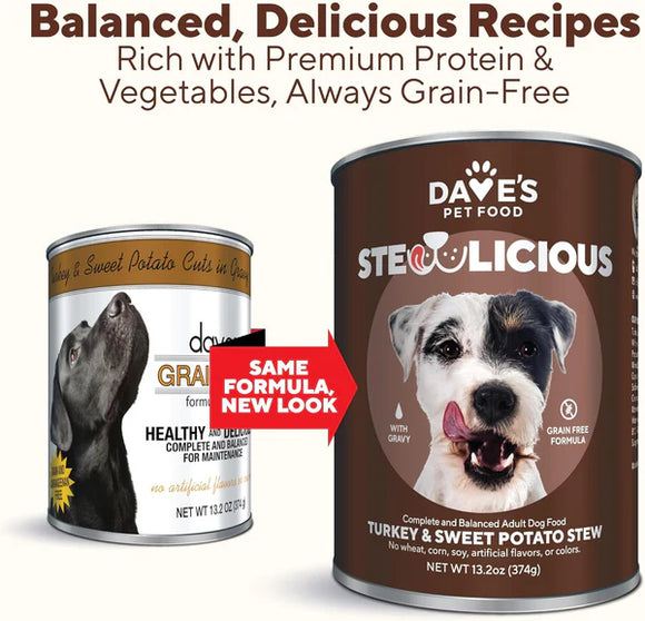 Dave's Pet Food - Stewlicious Turkey & Sweet Potato Stew Dog Food