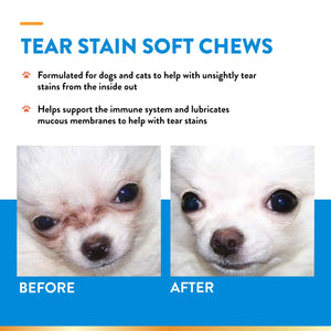 NutraVet - Tear Stain Supplement Soft Chews for Cats & Dogs