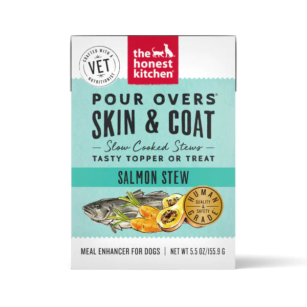 The Honest Kitchen - Pour Overs:  Skin & Coat - Salmon Stew Dog Food Topper