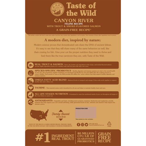 Taste of the Wild - Canyon River Feline with Trout & Smoked Flavored Salmon Dry Cat Food