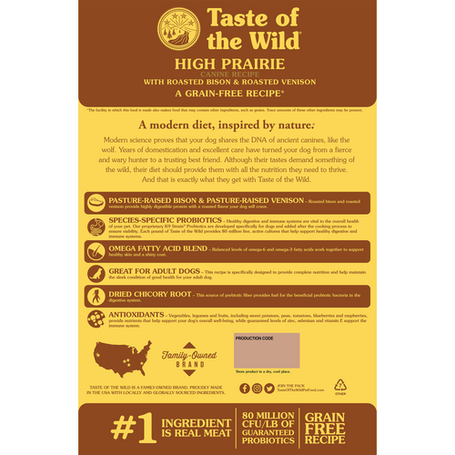 Taste Of the Wild - High Prairie with Roasted Bison & Roasted Venison Dry Dog Food