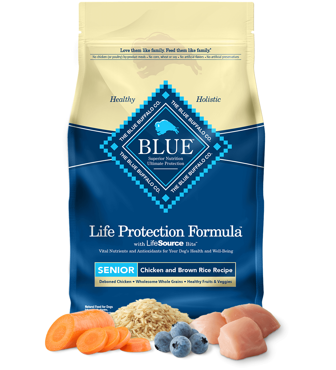 Blue buffalo senior dog food lamb and rice best sale