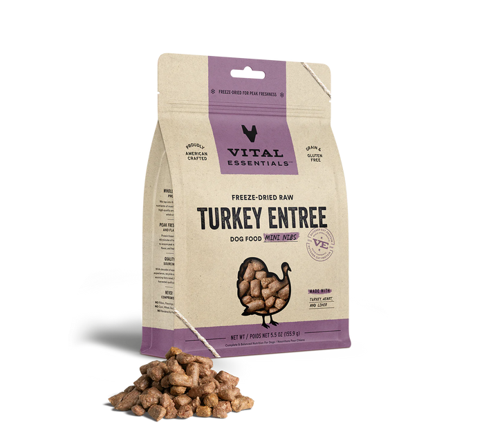 Vital Essentials - Freeze-Dried Raw Turkey Entree Mini Nibs Dog Food